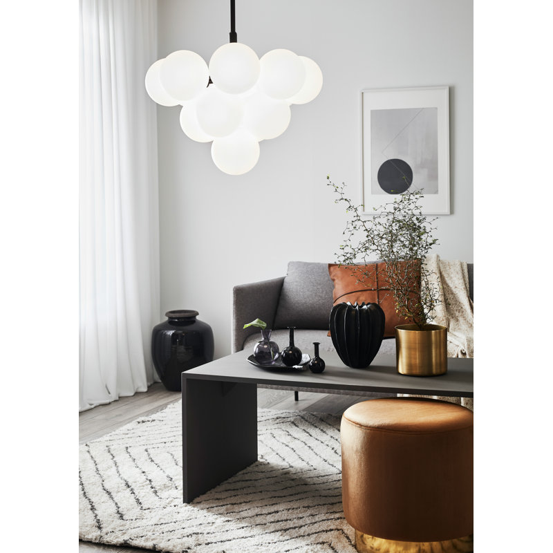 13 - Light Unique/Statement Pendant, Black/White