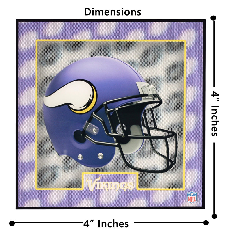 Sous-verre à motif holographique Casque Minnesota Vikings