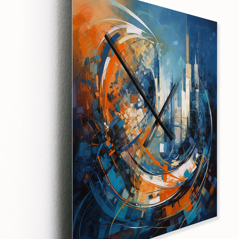 Jamaree - Horloge murale moderne géométrique, H 32 po x l 16 po x P 1 po