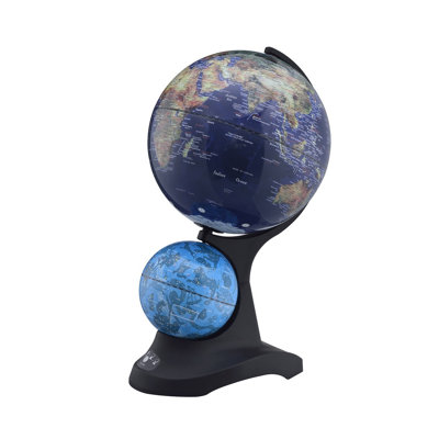 17.5" Multicolor LED Illuminated Globe with Constellation Attachment and Black Acrylic Base