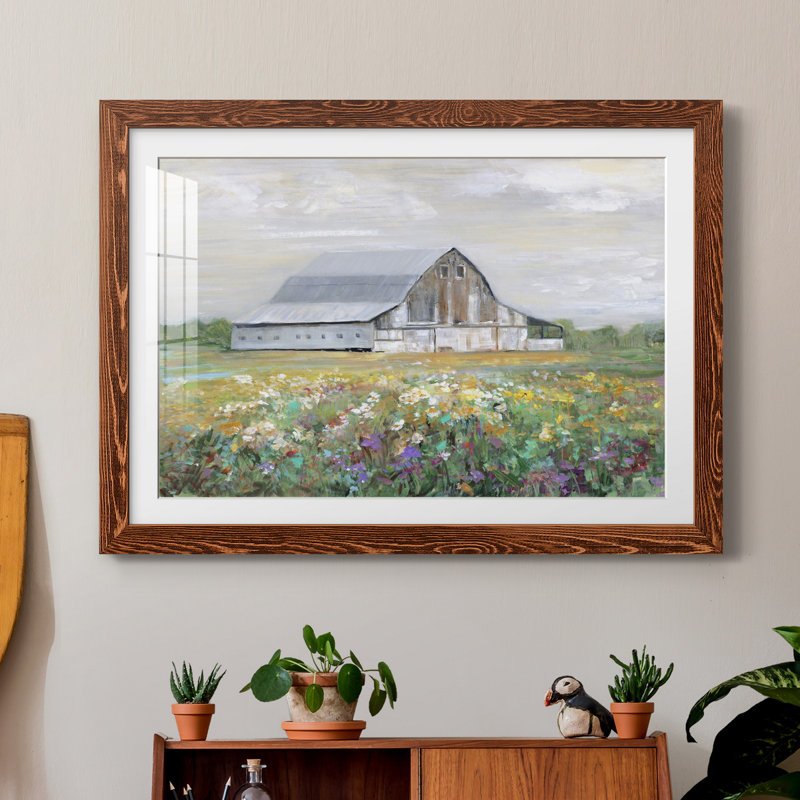 Country Fields - Cadre photo, impression sur papier, Papier avec cadre érable, H 37,5 po x l 27,5 po x P 1,5 po