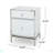 Modern White End Table, Nightstand With Drawer & Cabinet, Elegant 2-Drawer Nightstand With Silver Mirrored Edge And Legs, Round Ring Handle,  Suitable For Small Place Living Room Bedroom