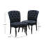 Chaise d'appoint rembourrée en lin capitonné Pangle-100640932
