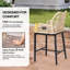Rope-Woven Iron-Framed Bar Stools With Cushion (2-Pack)-149405370