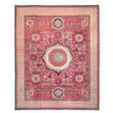 High-Quality Hand-Knotted Red And Ivory Area Rug