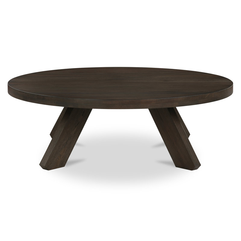 Alden Solid Wood Coffee Table, Dark Brown Wood