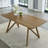 Darla 70"W Rectangular Walnut Oak Geometric Cross Base Dining Table