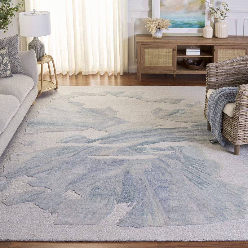 Jatavien Hand Tufted Performance Abstract Rug, Rectangle 8' x 10'