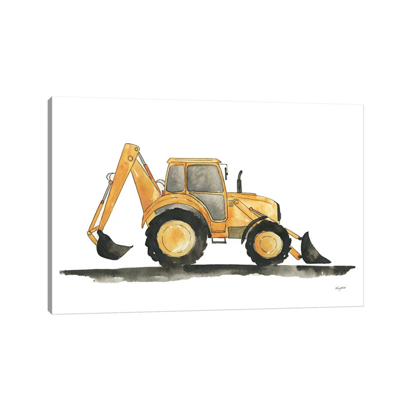 Backhoe - reproduction sur toile tendue, H 26 po x l 40 po x 1,5 po
