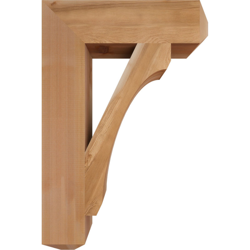 H Support en bois / corbeau, Western Red Cedar (Smooth), H 36 po x l 5,5 po x P 24 po