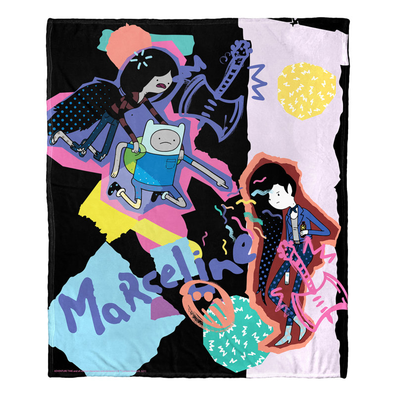 Cartoon Network Adventure Time Paper Marceline Silk Touch Throw Blanket, Unique Cartoon Gift, 50x60