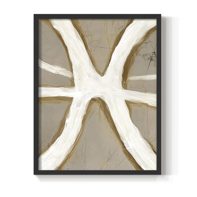 Abstrait, reproduction encadrée Lxx prêt à accrocher, H 10 po x l 8 po, Noir
