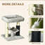 48 cm Small Cat Tree with Scratching Posts, Bed, Perch, Self‑Groomer & Toy, Grey
