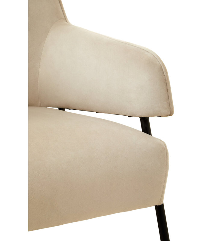 Velvet Club Chair, Cream