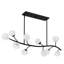 Luminaire pour îlot noir mat 10 lumières Walker