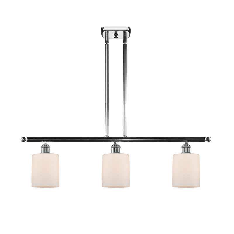 Leilani 3 - Light Kitchen Island Pendant, No Bulb Included, Oil Rubbed Bronze, Matte White