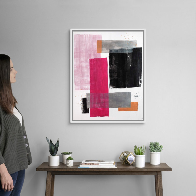 Impression sur toile, Cadre flottant blanc, H 32 po x l 26 po x P 1,75 po