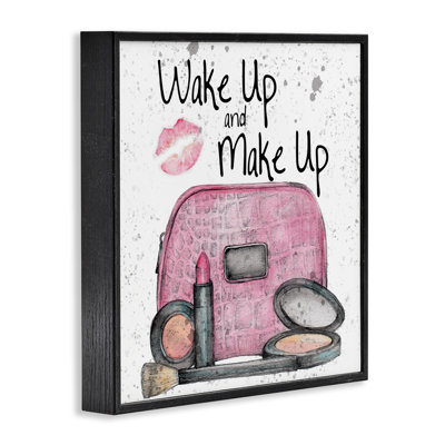 Wake Up Makeup Phrase  Giclee Art by Levison Design