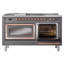 ILVE Nostalgie II Noblesse 60 in Dual Fuel Range 7 Burner, Griddle, Frenchtop-1606748021-1606748012