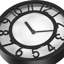 Horloge murale en plastique silencieuse convenant à la décoration 8 po noir