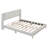Queen Size Corduroy Platform Bed With Headboard-633384851