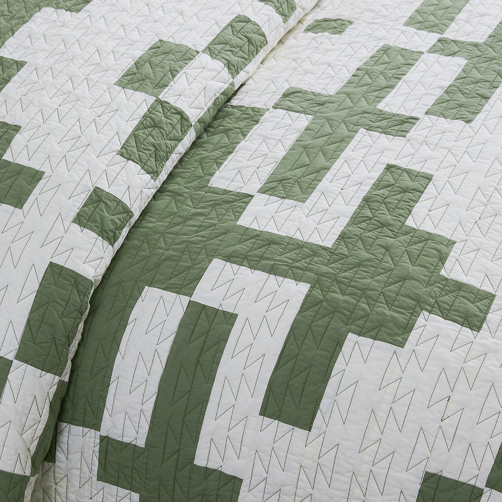 Painted Cove Cotton Quilt Set, Full / Double Quilt