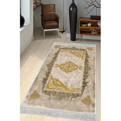 Luxurious Velvet Area Rug, 5.9 x 9.2 Feet | 100% Velvet Fabric, 100% Cotton Sole, 0.4 in Pile Height | Antibacterial, Non-Slip, Machine Washable | Elegant 3D Digital Print for Living Room & Bedroom Decor