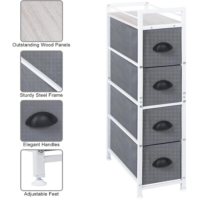 Rebrilliant Madux 4 Drawer Storage Drawer & Reviews | Wayfair