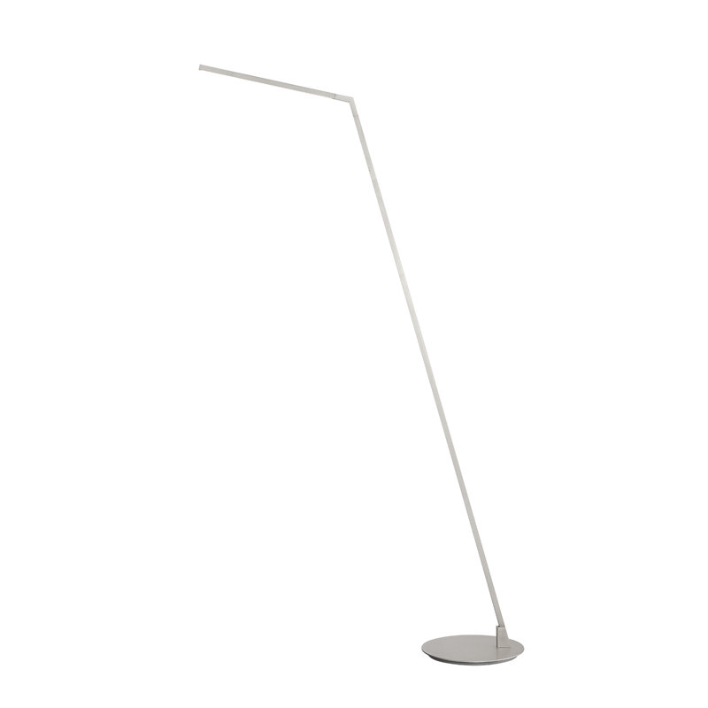 Miter LED Swing Arm Floor Lamp, Brushed Nickel