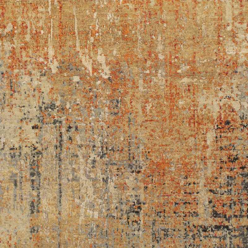 Silk Abstract Indoor Rug, Rectangle 2' x 3'