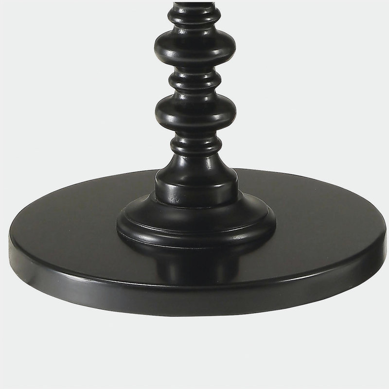 Table d'appoint ronde noire en bois