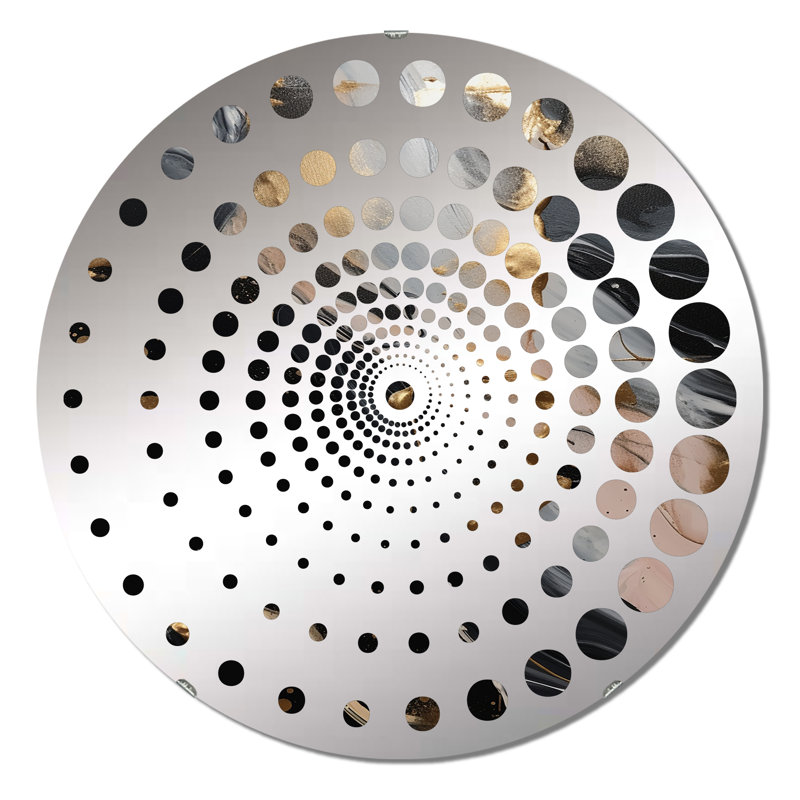 Geralene - Miroir mural spiralé, 23,6 po x 23,6 po