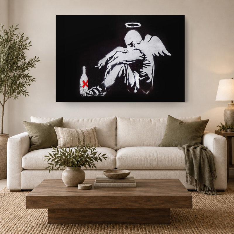Impression sur toile Banksy Fallen Angel Street, H 20 po x l 30 po