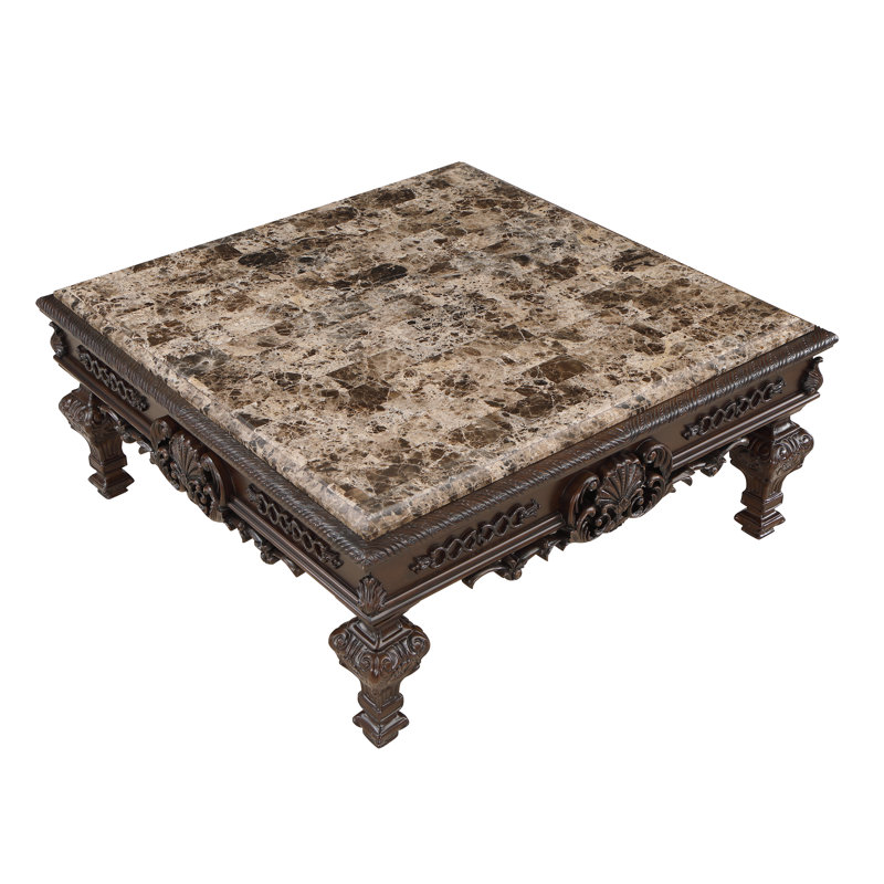 Amaiyah 46" Square Marble Coffee Table 