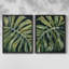 Reproduction encadrée Nocturnal Monstera I-Premium - prête à être accrochée - aucun clou requis - aucun clou requis-280901697-280901701