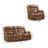 3 - Piece Modern Soft Vegan Leather Manual Reclining Living Room Set With Console-1421820376