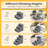 4-Step Dog Stairs w/Adjustable Steps for High Beds Sofas for Small & Medium Dogs