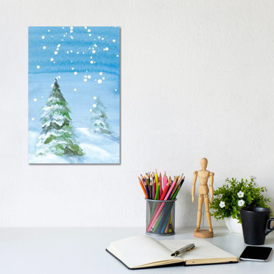 Snowy Pines by Lanie Loreth - Wrapped Canvas Painting