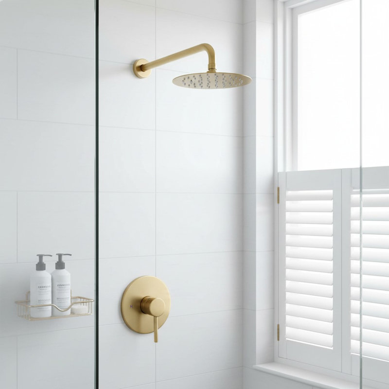 Robinet de baignoire et douche, Doré
