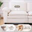 Canapé modulaire en U de 154,56 po de largeur pour le salon-508944482