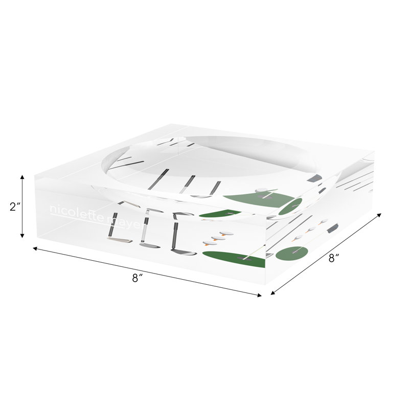 Square Abstract Decorative Tray, 8"W x 8"D x 2"H