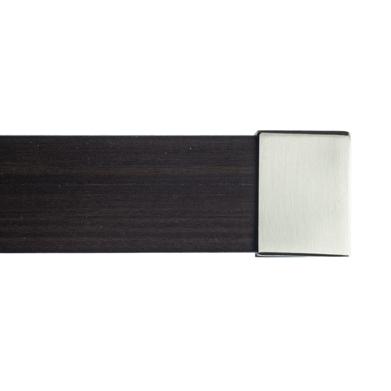 Tringle à rideaux simple en bois 2 po, H 2 po x l 48 po x P 3,12 po, Inoxydable