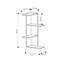 Tablette d'angle 4 pièces Sasso-1877514696