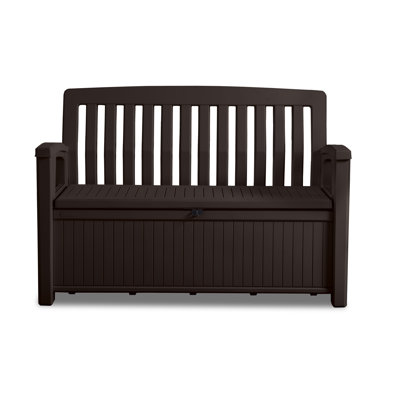 Keter Patio 60 Gallon Durable Resin Outdoor Bench Storage and Organization Deck Box