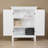 Nantwich Freestanding Two-Door Floor Accent Bathroom Storage Cabinet with Adjustable Interior Shelves-1535272845