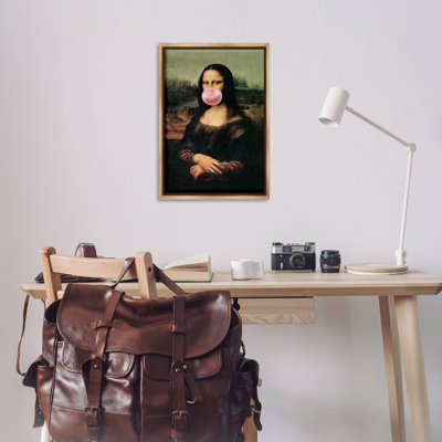 Toile flottante encadrée Mona Lisa & Bubblegum par Reinders