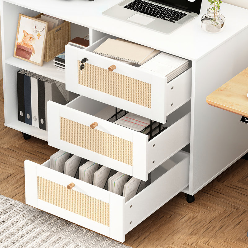 Mariame 31.4'' Wide 3 -Drawer Mobile File Cabinet