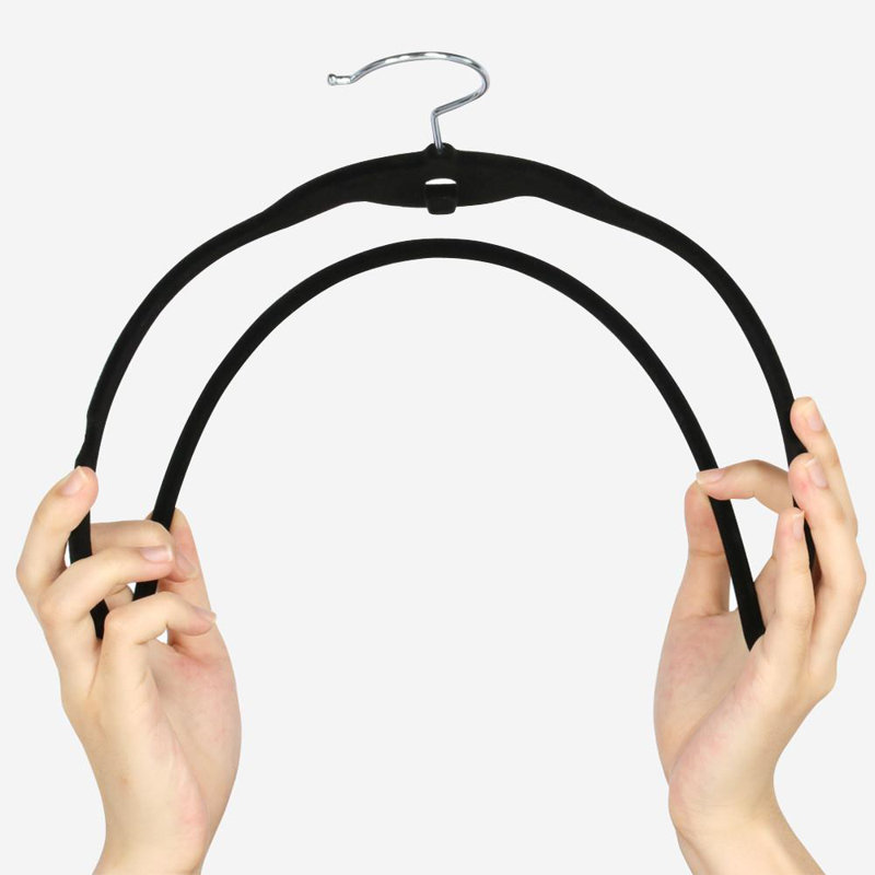 Lopp Plastic Velvet Hangers Non-Slip Heavy Duty Standard Hanger for Suit/Coat