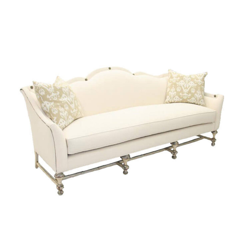 Leather Sofa, Hair Hide Zebra in the Wild, Natural, Pewter