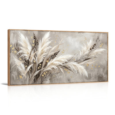 Pampas Grass Canvas Wall Art Set Of 1